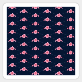 Rose Pattern with Losango Line Sticker